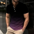 thumbnail image 5 of Camisas de Manga Larga para Hombres, Botón de Impresión Casual Camisa de Cuello Redondo Hecha de Poliéster Ligero para Todo el Uso de Temporada, Camisas de Manga Corta para Hombre, 5 of 5