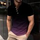 thumbnail image 3 of Camisas de Manga Larga para Hombres, Botón de Impresión Casual Camisa de Cuello Redondo Hecha de Poliéster Ligero para Todo el Uso de Temporada, Camisas de Manga Corta para Hombre, 3 of 5