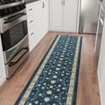 thumbnail image 5 of Ottomanson Kitchen Rug Set 2-Piece, Washable Non-Slip Mats for Kitchen, 22.5" x 72" + 31" x 60", Mahal Navy, 5 of 5