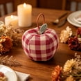 thumbnail image 5 of 3 Pcs Artificial Fabric Apple Decor, Vintage Plaid Cloth Fruit Ornament, Soft Fall Fake Apple Decoration for Farmhouse Bedroom Living Room Home Decor(Red), 5 of 6