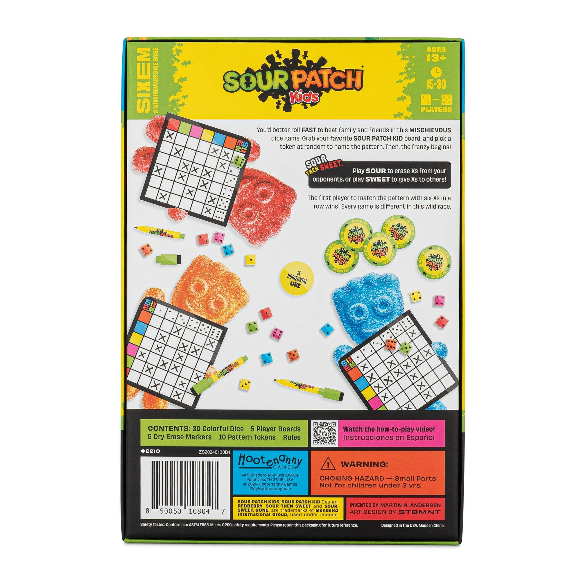 Sixem: Sour Patch Kids Party Game for Ages 13 and up, from Asmodee