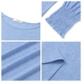 thumbnail image 5 of UVN Crewneck Blouse for Women Fall Long Sleeve T-Shirts Casual Tees Ladies Loose Tops, 5 of 8