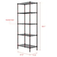 thumbnail image 2 of HiiKaa 5 Shelf Adjustable Heavy Duty Storage Shelving Unit,550 lbs per Shelf Steel Organizer Wire Rack Storage for Garage Office Pantry Kitchen Black 22" Dx 12 Wx 60 H, 2 of 11