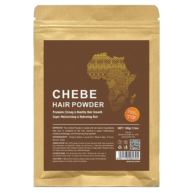 Polvo para el crecimiento del cabello con Chebe 100 g para un cabello más grueso y largo