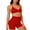 Red, variant on Women's Workout Sets 2 Piece Yoga Outfit High Waisted Biker Shorts Leggings Sports Bra Gym Fitness Clothes Tracksuit, Black, XS