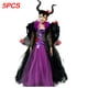 thumbnail image 4 of Disfraz de maléfica de Disney para niñas, vestido de Halloween, elegante bautizo, Glam Gownprom, Cosplay para niños, ropa de bruja de Reina demonio, 4 of 5