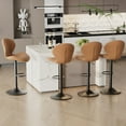 thumbnail image 2 of Fijinhom Modern Bar Stools Set of 4,Adjustable Swivel barstools,Counter Height Stool Chair with High Backrest for Dining Room, Kitchen,Brown, 2 of 10