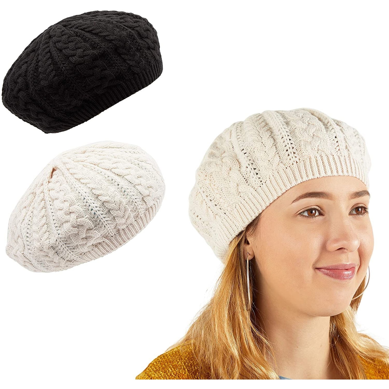 round scarf knit hat Knitted Women's Hats Slouchy beanie women,wool hat