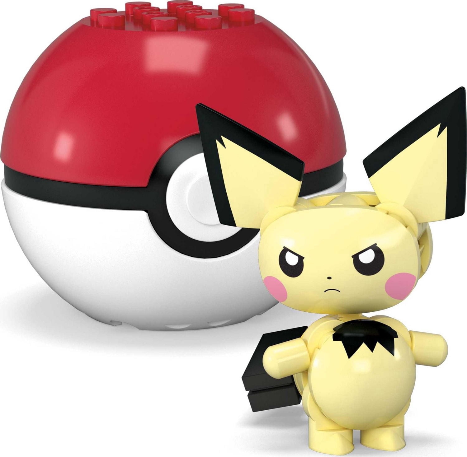 MEGA Pokémon Figurine articulée Pichu, Pokéball (24 pièces)