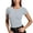 Light Gray, variant on Ticikt Women's Slim Fit Ribbed T-Shirt, Crew Neck Short Sleeve Form Fitted Casual Basic Top,Black