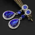 thumbnail image 1 of Fiudx Pendientes En Bodas y Diamantes En Imitación para Mujer, Color Azul, 1 of 1