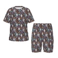 thumbnail image 1 of Balery Forest Cute Owl Conjunto de Pijama Infantil de Manga Corta con Estampado – Ropa de Dormir de Algodón Suave-3X-Large, 1 of 6