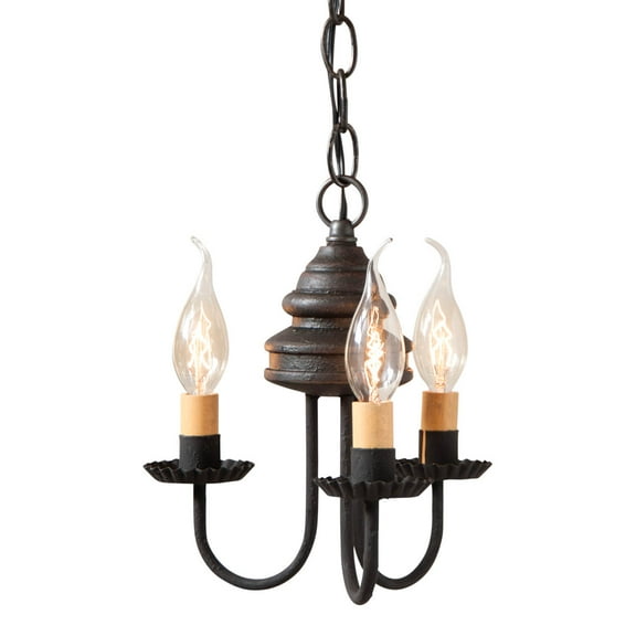 Irvins Country Tinware Bellview Chandelier in Black