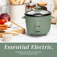 thumbnail image 3 of COOK WITH COLOR Rice Cooker, 6-Cup with Tempered Glass Lid, Green, 3 of 5