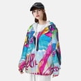 thumbnail image 3 of Fotbe Tropical Flamingo Summer Chaqueta con Protección Solar UPF 50+ para Hombre y Mujer, Camisa con Capucha y Bolsillos-XX-Large, 3 of 7