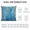thumbnail image 5 of COMIO  Peacock Blue Oil Painting Throw Pillow Covers Decorative Square Cushion Case Modern Farmhouse Pillowcase for Couch Sofa Bed Car Living Room Home Decor, 5 of 5