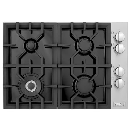 ZLINE - Professional 30" Gas Cooktop with 4 Burners - Black