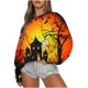 thumbnail image 1 of ICHUANYI Liquidación Halloween Mujer Cuello Redondo Impreso Suéter Suelto Manga Larga Sin Capucha Sudaderas ICHUANYI WER202308231665, 1 of 3