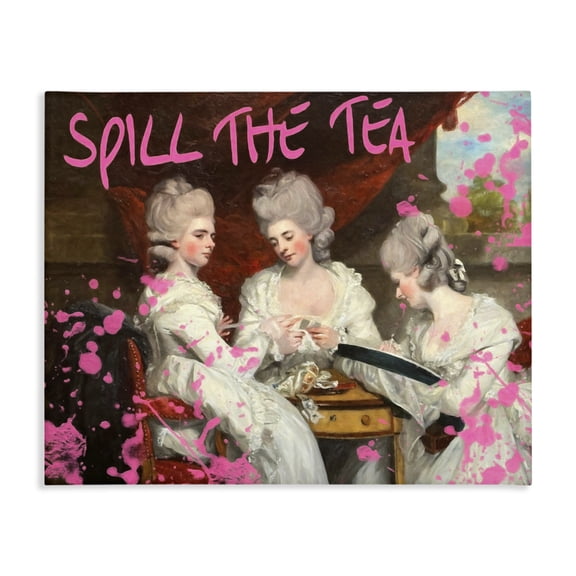 Stupell Industries Eclectic Spill The Tea Iconic Ladies Canvas Art, 20 x 16, by Grotto Studios