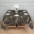thumbnail image 3 of Brown Mushroom Daisy Dark Pattern Square Tablecloth,Waterproof Square Table Cover,Wipeable Spillproof Washable Table Cover for Home Kitchen Party Decor 42"X42"(107x107cm), 3 of 6