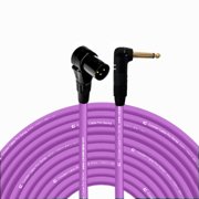 Columber Cable - Right Angle XLR Male to Right Angle 1/4" TS 3-Pin Connector