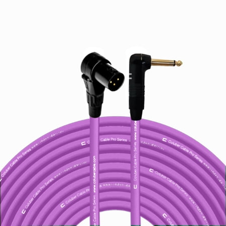 Columber Cable - Right Angle XLR Male to Right Angle 1/4" TS 3-Pin Connector