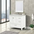 thumbnail image 2 of EVIVA Britney 36 Inch Transitional White Bathroom Vanity, 2 of 5