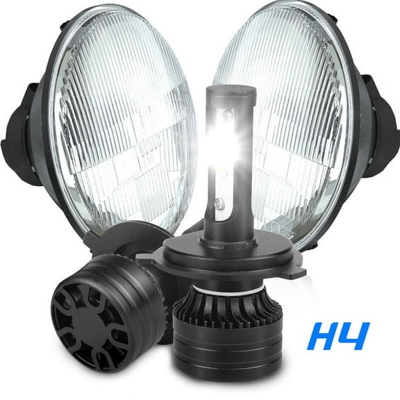 Pair 7 inch LED Round Headlights HI/LO Beam For Freightliner Coronado NEW
