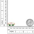 thumbnail image 6 of Gem Stone King 18K Rose Gold Plated Silver Green Created Emerald Ring Set with Moissanite (2.70 Cttw) (Size 9), 6 of 6