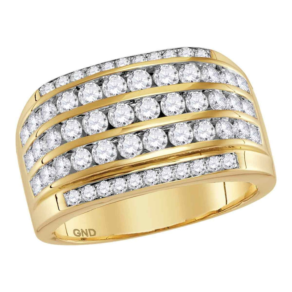 Jewels By Lux 14kt Yellow Gold Mens Round Diamond