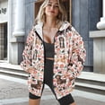 thumbnail image 3 of SCRAWLGOD Dachshund Flowers Full Zip Up Oversized Hoodies for Women Athleisure Drawstring Sweatshirt Drawstring Hooded Sweater Fall Winter Fashion Essentials, 4XL, 3 of 7