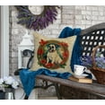 thumbnail image 4 of White Boxer Christmas Flowers Throw Pillow 18 in x 18 in, 4 of 5