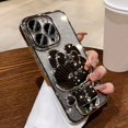 thumbnail image 1 of Kawaii Cat Invisible Make-up Mirror Bracket With Lens Film Gradient Flash Powder Advanced Sense All-inclusive Anti-fall Phone Case For Apple Iphone, 1 of 5