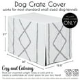 thumbnail image 5 of Sweet Jojo Designs Boho Fringe White and Grey Dog Crate Kennel Cover 30in., 5 of 6