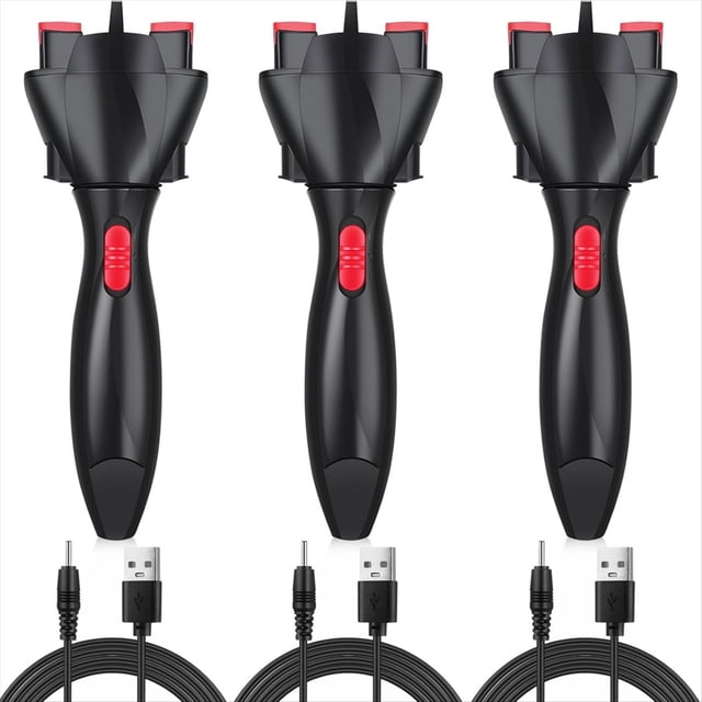 Juego de 3 Piezas de Máquina Trenzadora Eléctrica Automática, Rizador de Pelo para Peinar Tú Mismo, Máquina Trenzadora Automática para Mujeres y Niñas