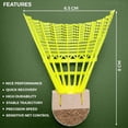thumbnail image 3 of Sarasi Plastic Badminton Shuttlecock For Kids & Adult | Yellow , Pack Of 2 | Special Feature - Non - Toxic, 3 of 4