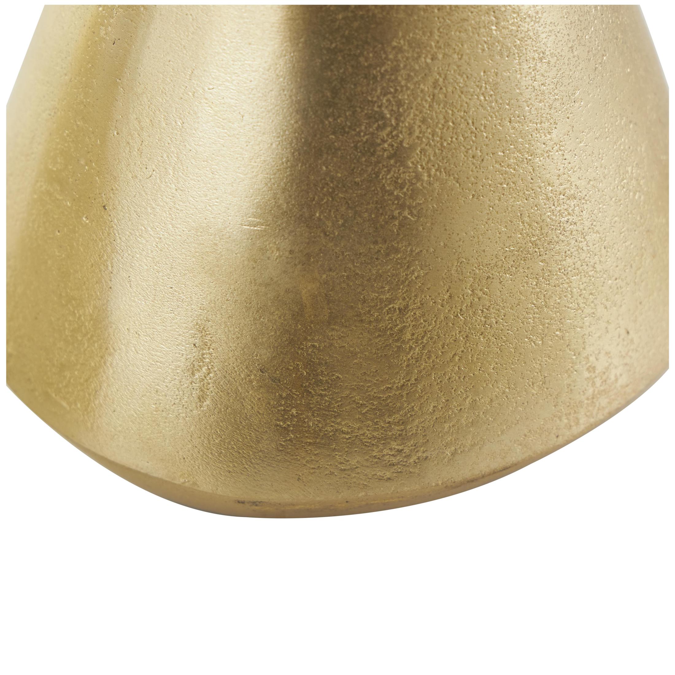 CosmoLiving by Cosmopolitan 5"W, 8"H Gold Aluminum Metal Vase with Varying Shapes, Set of 3