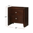 thumbnail image 2 of Kali Wooden 2-Drawer Brown Nightstand, 2 of 5