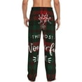 thumbnail image 3 of Disketp Wonderful Time Christmas Men'S Pajama Pants - Ultra Soft Fleece Sleep And Lounge Pants (Size: S-Xxl), 3 of 9