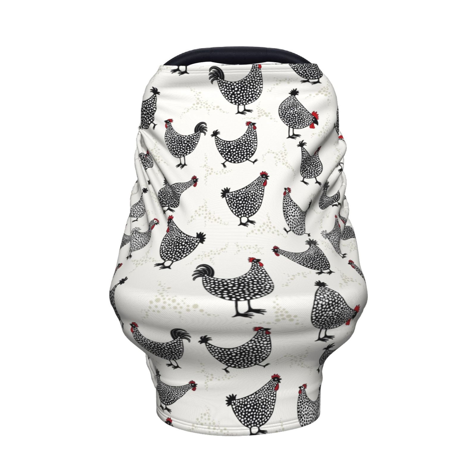 Fotbe Funny Chicken Pattern Car Seat Covers for Babies, Nursing Breastfeeding Cover Infant Carseat Canopy, Soft Stretchy Carrier Cover