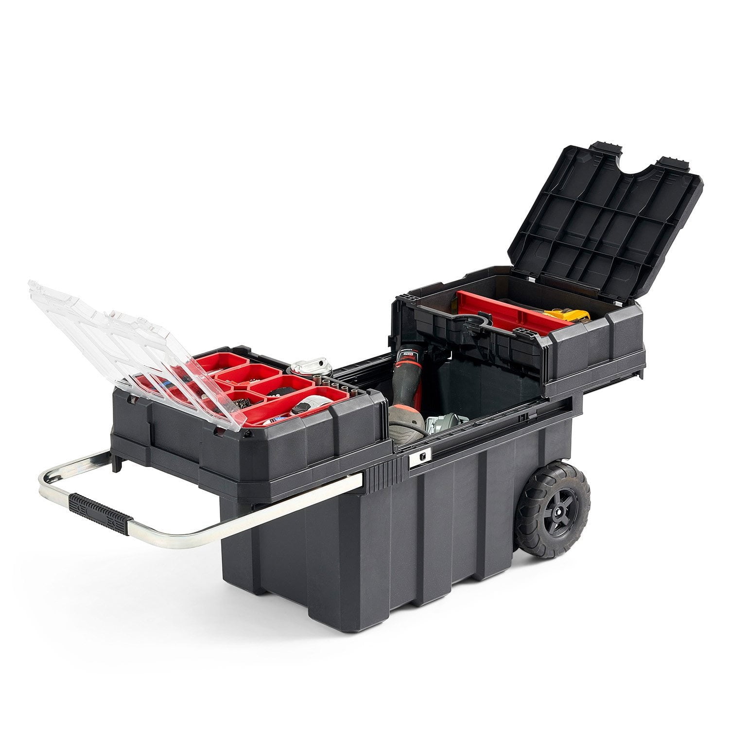Keter Masterloader Rolling ToolBox with 18in Cantilever Organizer