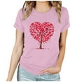 thumbnail image 2 of Fankiway T-Shirt à Manches Courtes Imprimé Col Rond Mode pour Femmes Ensemble de Vêtements Décontractés pour Femmes 2 Pcs, 2 of 4