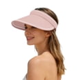thumbnail image 3 of LRen Tea Party Hats Women Visor Sun Hat Wide Brim Adjutable Ponytail Packable Beach Holiday Summer Sun With UPF And Breathable Design, 3 of 7