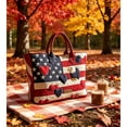 thumbnail image 4 of Tong USA 250th Anniversary Quilted Tote Patriotic Shoulder Handbag For Daily Use, 4 of 5