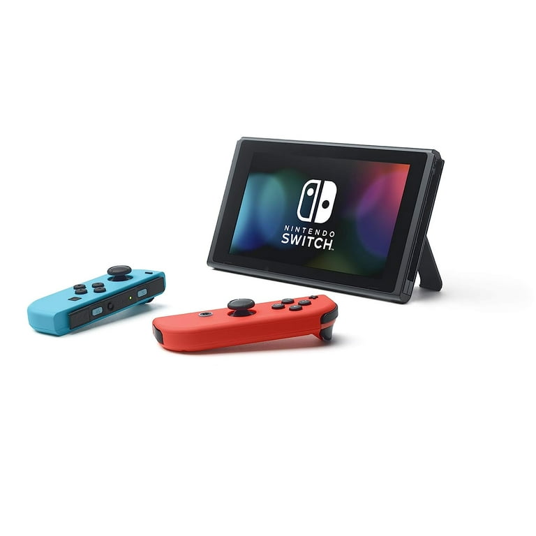 Nintendo Switch OLED 64 GB with Earbuds, Controllers, Neon Blue, Neon Red Nintendo Switch OLED 64 GB with Earbuds, Controllers, Neon Blue, Neon Red