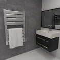 thumbnail image 4 of Amba Vega V-2338 Dual-Purpose Towel Warmer and Radiator with 8 Panels, Polished Finish, 4 of 4
