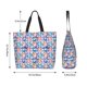 thumbnail image 5 of Fotbe Cartoon colorful cute cat Bolsa Tote Estética de Lona con Estampado para Mujer - Bolsa Reutilizable de Hombro Casual para Vacaciones, Compras, Trabajo y Gimnasio, 5 of 8