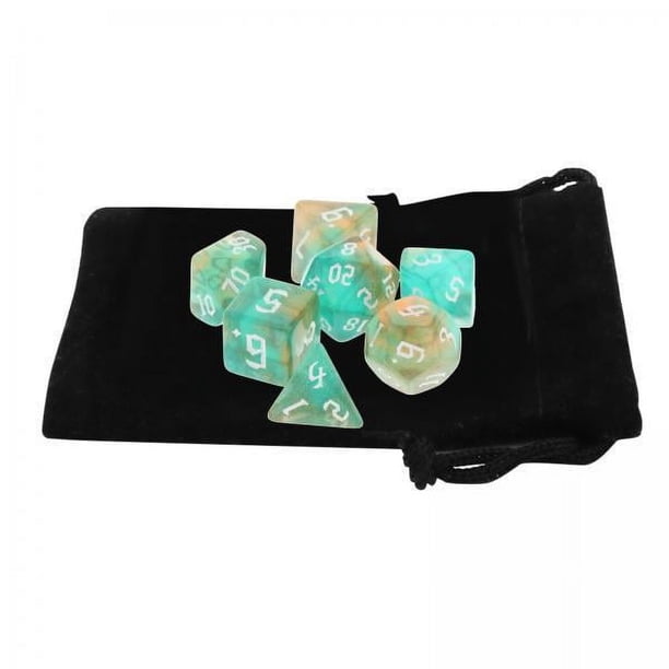 Dados poliédricos,Juego de dados poliédricos surtido de enseñanza de matemáticas,Dados poliédricos Dados acrílicos Juego de casino,Juego de rol acrílico Dados Accesorios para juegos de