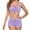 Purple, variant on Elainilye Fashion Bikini Sets for Women Bikini with Chest Pad Without Steel Support Sexy Strap Split Swimsuit Beach Two Piece Set,Black