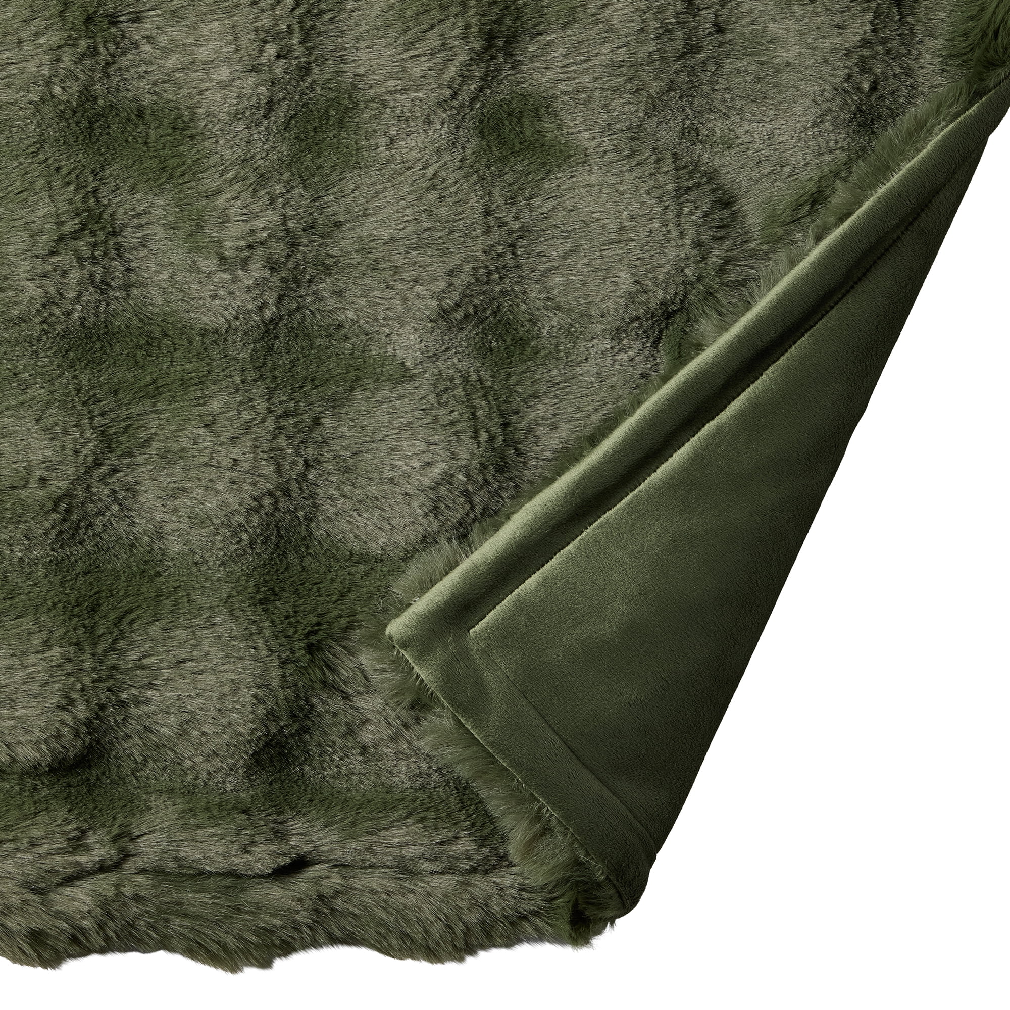 Better Homes & Gardens Green Bubble Faux Fur Ultra Soft Luxury Oversized Throw Blanket 50" x 72", Sea Turtle